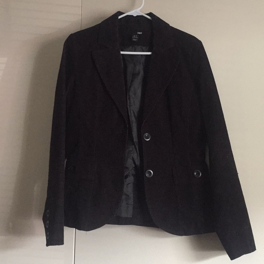 H&M black corduroy jacket